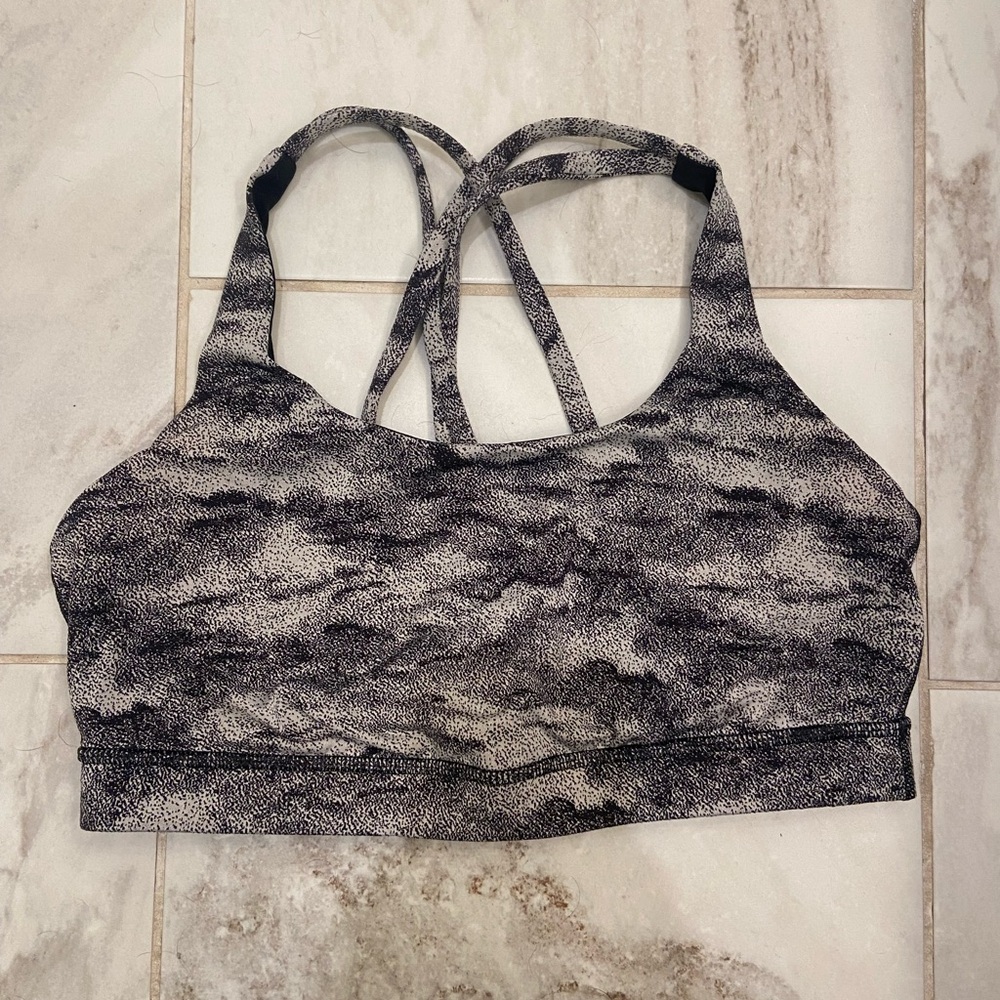 Lululemon Black & White Camo Women's Sports Bra
